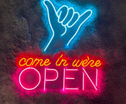 Come In We Are Open Neon Sign