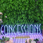 Concessions Blue Neon Sign