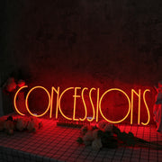 Concessions Red Neon Sign