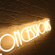 Concessions Yellow Neon Sign