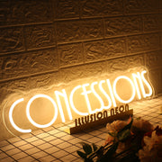 Concessions Yellow Neon Sign