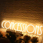 Concessions Yellow Neon Sign