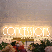 Concessions Yellow Neon Sign