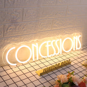 Concessions Yellow Neon Sign