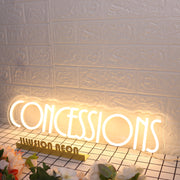 Concessions Yellow Neon Sign