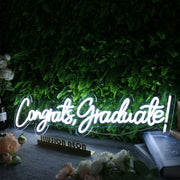 Congrats Graduate White Neon Sign