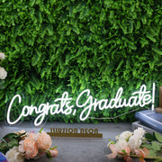 Congrats Graduate White Neon Sign