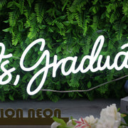 Congrats Graduate White Neon Sign