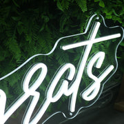 Congrats White Custom LED Neon Sign