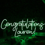 Congratulations Lauren Custom Neon Sign