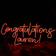 Congratulations Lauren Custom Neon Sign