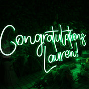 Congratulations Lauren Custom Neon Sign