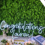 Congratulations Lauren Custom Neon Sign