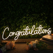 Congratulations Yellow Custom Neon Sign