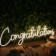 Congratulations Yellow Custom Neon Sign