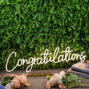 Congratulations Yellow Custom Neon Sign