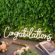 Congratulations Yellow Custom Neon Sign