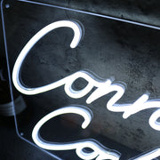 Conrad's Cocktails White Neon Sign