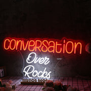 Conversation Over Rocks Custom Neon Sign