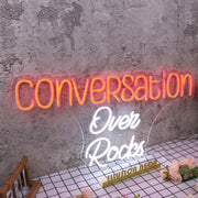 Conversation Over Rocks Custom Neon Sign