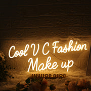 Cool VC Fashion Make Up Yellow Neon Sign