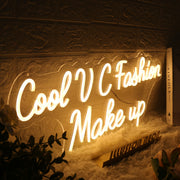 Cool VC Fashion Make Up Yellow Neon Sign