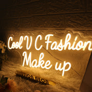 Cool VC Fashion Make Up Yellow Neon Sign