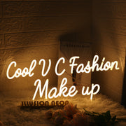 Cool VC Fashion Make Up Yellow Neon Sign