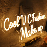 Cool VC Fashion Make Up Yellow Neon Sign