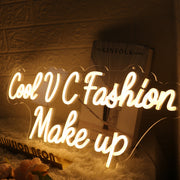 Cool VC Fashion Make Up Yellow Neon Sign