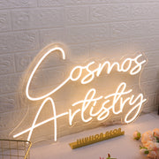 Cosmos Artistry Yellow Neon Sign