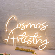 Cosmos Artistry Yellow Neon Sign