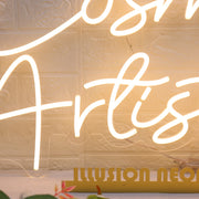 Cosmos Artistry Yellow Neon Sign