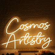 Cosmos Artistry Yellow Neon Sign