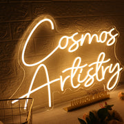 Cosmos Artistry Yellow Neon Sign