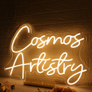 Cosmos Artistry Yellow Neon Sign