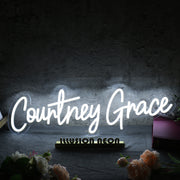 Countney Grace White Neon Sign