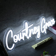 Countney Grace White Neon Sign