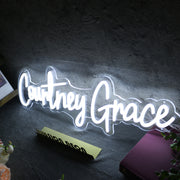 Countney Grace White Neon Sign