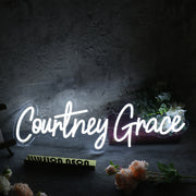 Countney Grace White Neon Sign