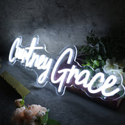 Countney Grace White Neon Sign