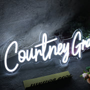 Countney Grace White Neon Sign