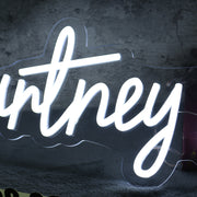 Countney Grace White Neon Sign