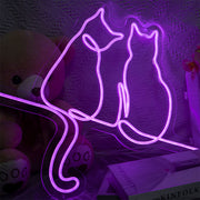 Couple Cats Neon Sign