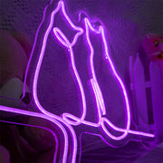 Couple Cats Neon Sign