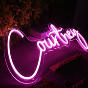 Courtney Pink Neon Sign