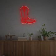 Cow Boy Boots LED Neon Sign