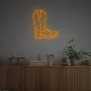 Cow Boy Boots LED Neon Sign