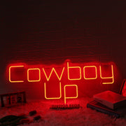 Cowboy Up Red Neon Sign