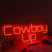 Cowboy Up Red Neon Sign